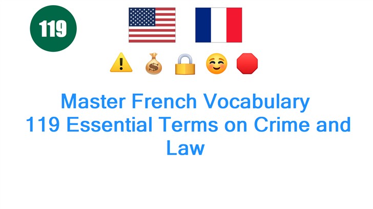 Master French Vocabulary: 119 Essential Terms on Crime and Law